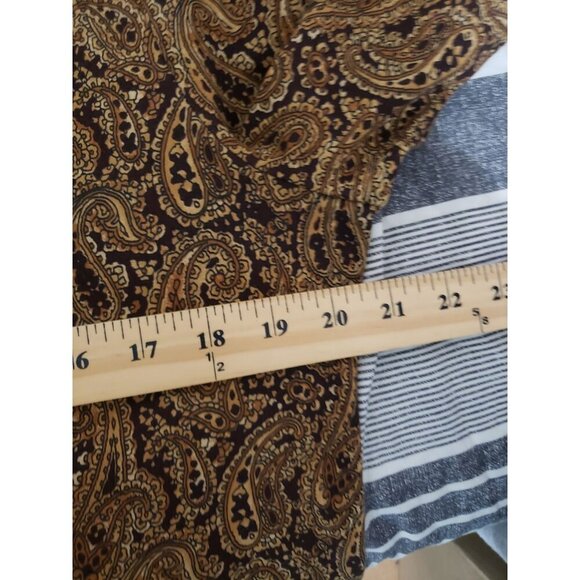 Jones New York Signature  Paisley pullover  Long Sleeve Shirt Brown Xlarge - Picture 6 of 7